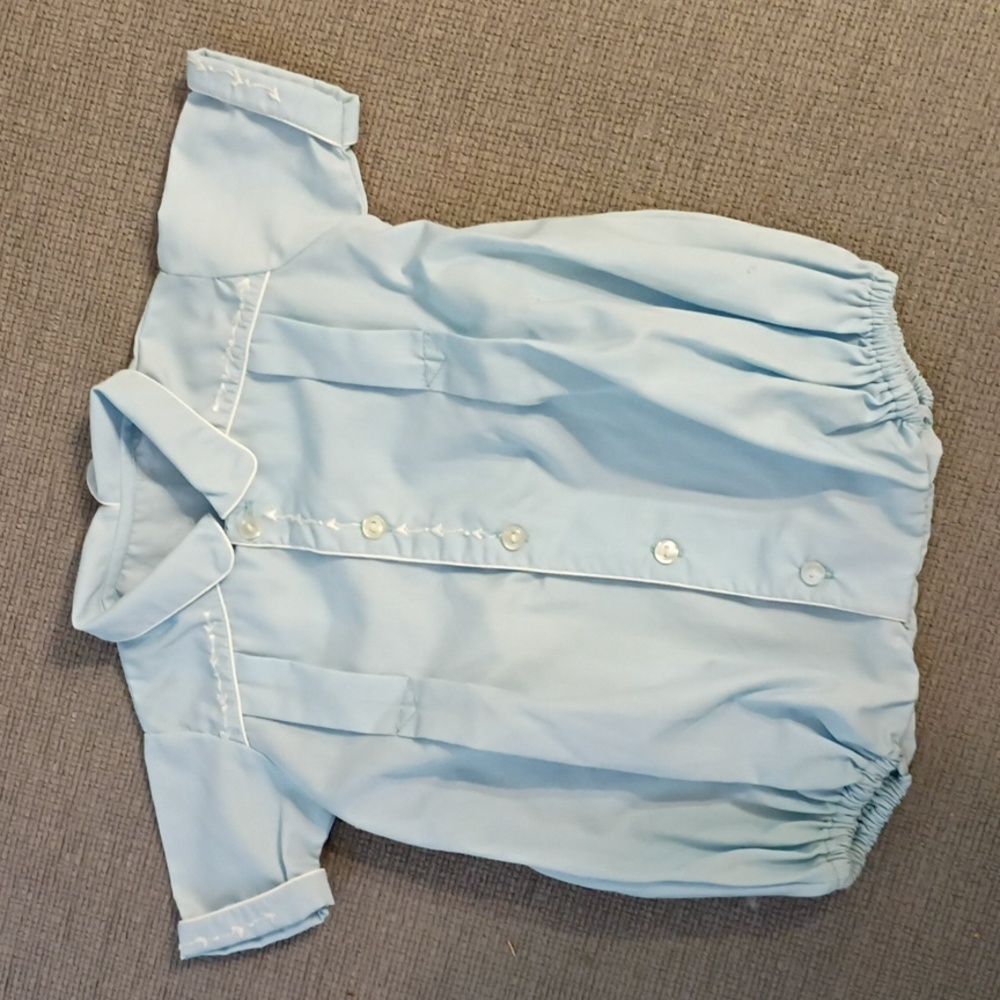 Adorable Vintage Embroidered Baby Boy Bubble